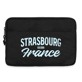 Strasbourg France Vintage Script - Laptoptasche 13" - Schwarz - Vorne
