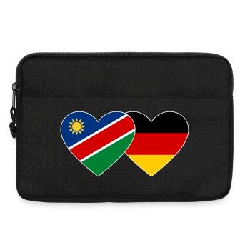 Namibia Germany Flag Heart - Laptop bag 13" - black - Front