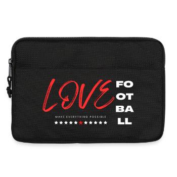 Love football red - Sacoche pour ordinateur portable 13 pouces - noir - Devant