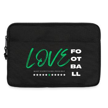Love football green - Laptop bag 13" - black - Front