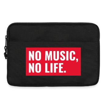 Music statement on red background - Laptop bag 13" - black - Front