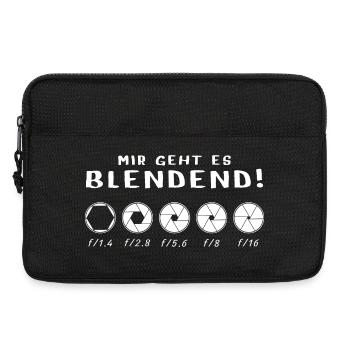 Mir geht es blendend - Laptoptasche 13" - Schwarz - Vorne