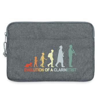 Évolution de la clarinette - Sacoche pour ordinateur portable 13 pouces - gris chiné - Devant