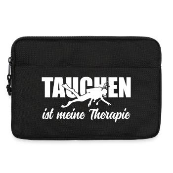 Tauchen ist meine Therapie – Cooler Taucher-Spruch - Laptoptasche 13" - Schwarz - Vorne