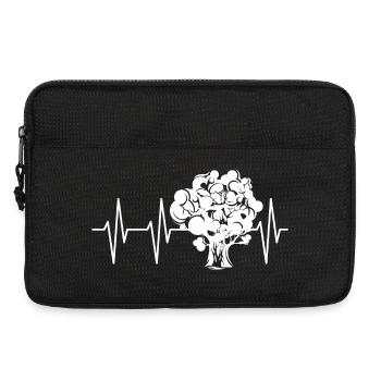 Herzschlag Puls Baum Illustration Natur icon Logo - Laptoptasche 13" - Schwarz - Vorne