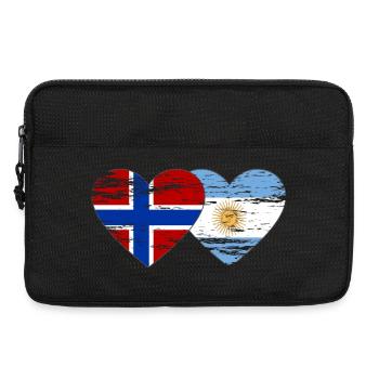 Norvège Argentine Drapeau utilisé - Sacoche pour ordinateur portable 13 pouces - noir - Devant