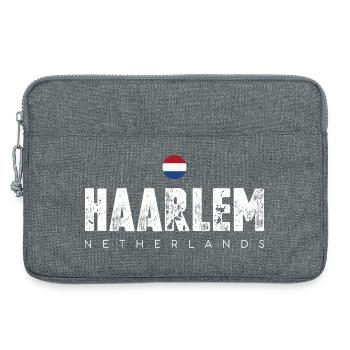 Logo en détresse de Haarlem - Sacoche pour ordinateur portable 13 pouces - gris chiné - Devant