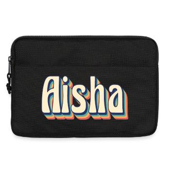 Vintage rétro Aisha T-Shirt T-Shirt idée cadeau - Sacoche pour ordinateur portable 13 pouces - noir - Devant