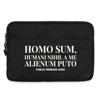 T-shirt Homo sum humani nihil a me alienum puto - Laptop bag 13" - black - Front