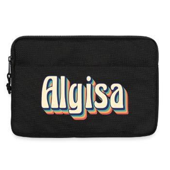 Algisa t-shirt rétro vintage t-shirt idée cadeau - Sacoche pour ordinateur portable 13 pouces - noir - Devant