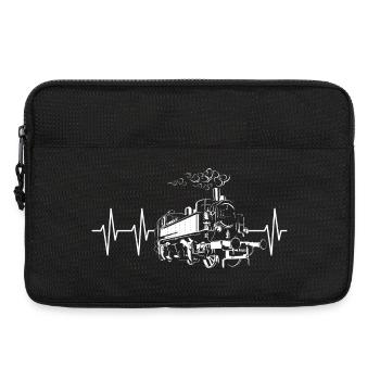 Lok Herzschlag Eisenbahn Zug alt retro vintage - Laptoptasche 13" - Schwarz - Vorne