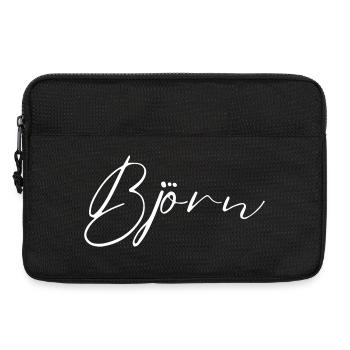 Björn Name T-Shirt Geschenk Für Männer - Laptoptasche 13" - Schwarz - Vorne