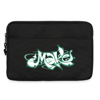 Le mot vert fait des graffitis - Sacoche pour ordinateur portable 13 pouces - noir - Devant