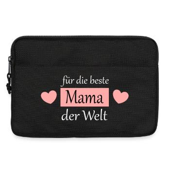 Cadeau pour la fête des mères : Idée de cadeau pour la fête des mères - Sacoche pour ordinateur portable 13 pouces - noir - Devant