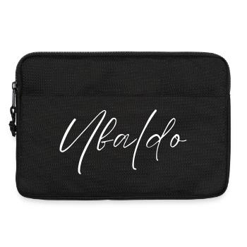 T-shirt Ubaldo Name Cadeau pour hommes - Sacoche pour ordinateur portable 13 pouces - noir - Devant