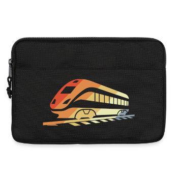 Style rétro ferroviaire - Sacoche pour ordinateur portable 13 pouces - noir - Devant