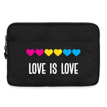 LGBT Pride Month - Love is Love (Pansexual) - Laptop bag 13" - black - Front