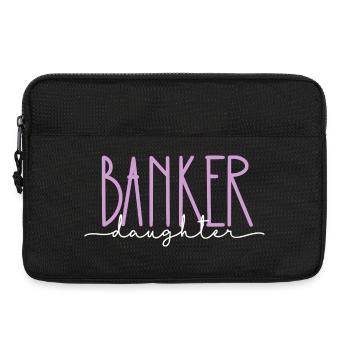 Banker stolze Tochter süßes Geschenk - Laptoptasche 13" - Schwarz - Vorne