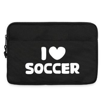 Fußball Liebe Herz Logo Symbol Illustration Team - Laptoptasche 13" - Schwarz - Vorne