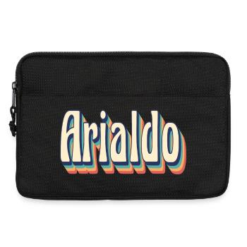 Arialdo Retro T-Shirt Vintage T-Shirt - Laptoptasche 13" - Schwarz - Vorne