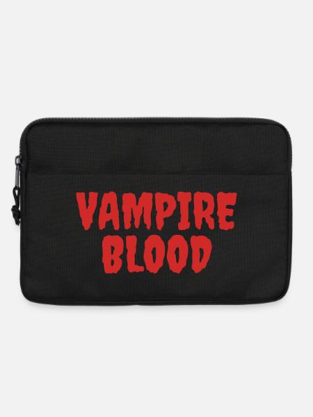 Vampirblut Horror Typografie Design - Laptoptasche 13" - Schwarz