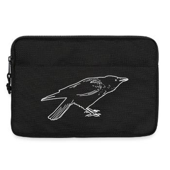 Krähe lineart - Laptoptasche 13" - Schwarz - Vorne