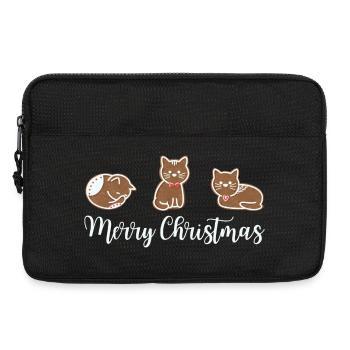 Les chats en pain d’épices vous souhaitent un joyeux Noël - Sacoche pour ordinateur portable 13 pouces - noir - Devant