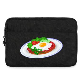 Traditionelles Englisches Frühstück - Laptoptasche 13" - Schwarz - Vorne