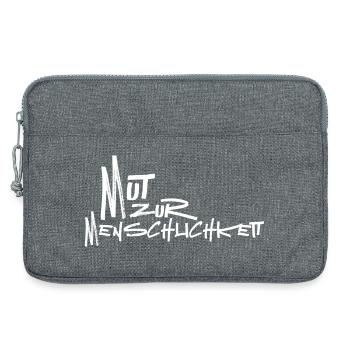 Mut zur Menschlichkeit - Laptoptasche 13" - Grau meliert - Vorne