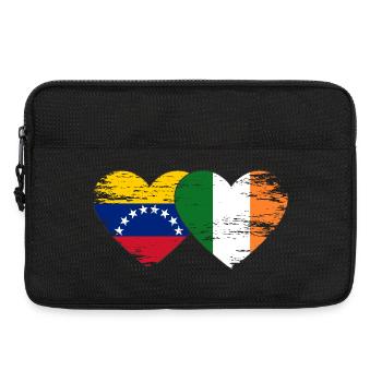 Venezuela Ireland Hearts Collage - Sacoche pour ordinateur portable 13 pouces - noir - Devant