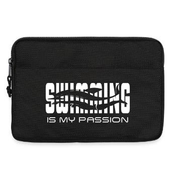 swimming is my passion - Laptop bag 13" - black - Front