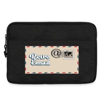 Retro-Emaille - Laptoptasche 13" - Schwarz - Vorne