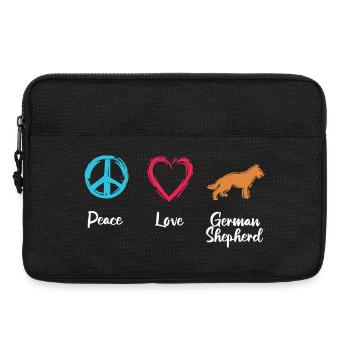 Peace Love Shepherd Dog - Laptop bag 13" - black - Front