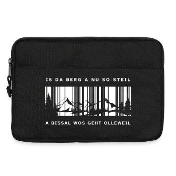 Is da Berg a nu so steil a bissal wos geht ollewei - Laptoptasche 13" - Schwarz - Vorne