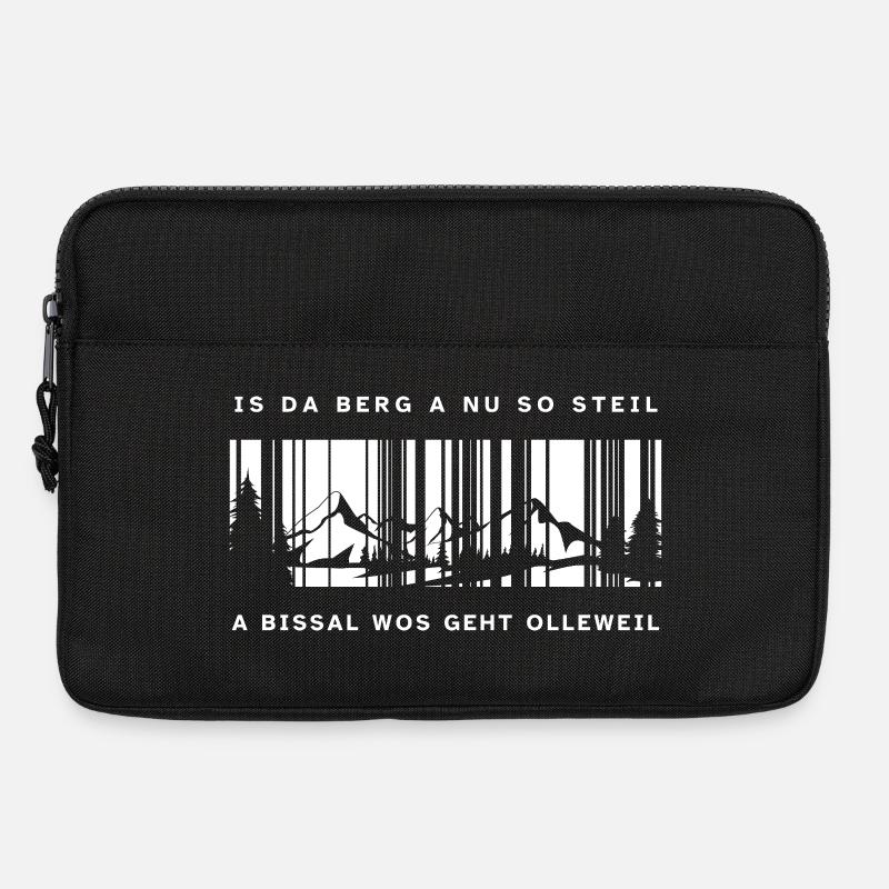 Is da Berg a nu so steil a bissal wos geht ollewei - Laptoptasche 13" - Schwarz