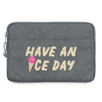 Icecream nice day cream cream parlor greeting cool quotes - Laptop bag 13" - heather grey - Front