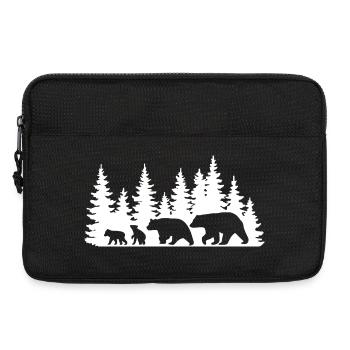 Silhouette Forest Wildlife Design - Laptop bag 13" - black - Front