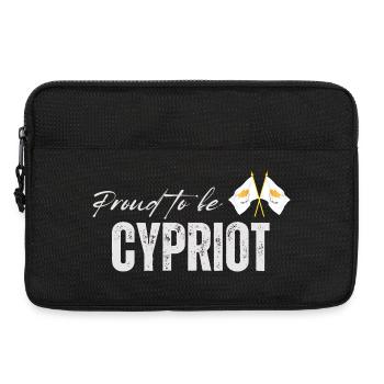 Zypern Flagge, Zypriotischer Stolz - Laptoptasche 13" - Schwarz - Vorne