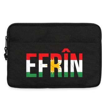 Kurdistan Kurden Friedenssymbol mit Nationalflagge - Laptoptasche 13" - Schwarz - Vorne