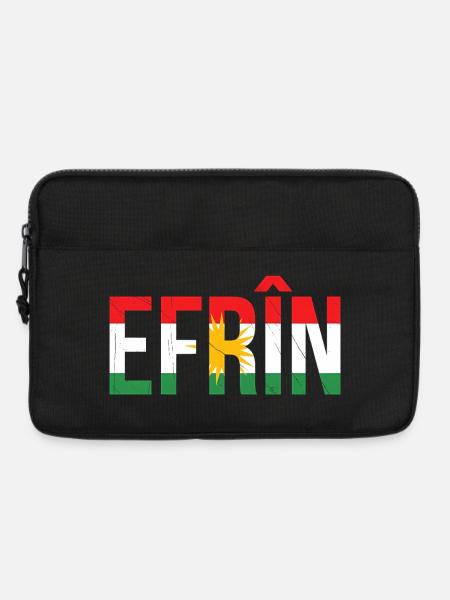 Kurdistan Kurden Friedenssymbol mit Nationalflagge - Laptoptasche 13" - Schwarz
