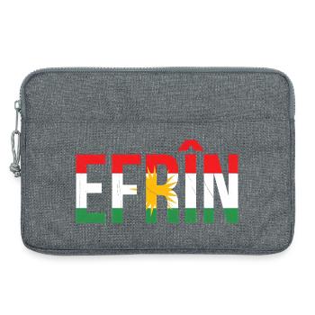 Kurdistan Kurden Friedenssymbol mit Nationalflagge - Laptoptasche 13" - Grau meliert - Vorne