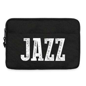 T-shirt de typographie en détresse jazz - Sacoche pour ordinateur portable 13 pouces - noir - Devant