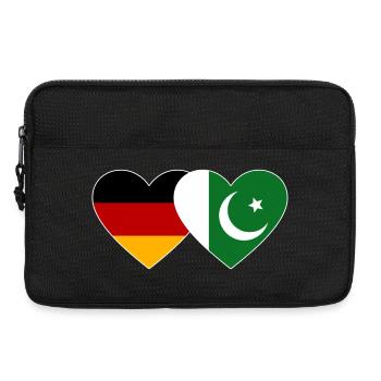Germany Pakistan Flag Heart - Laptop bag 13" - black - Front