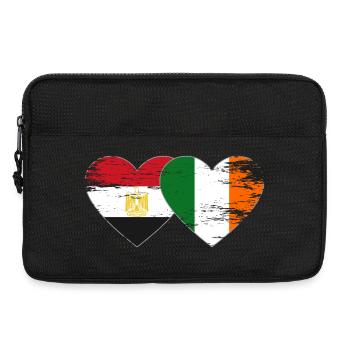 Ägypten Irland Flagge Herz used - Laptoptasche 13" - Schwarz - Vorne