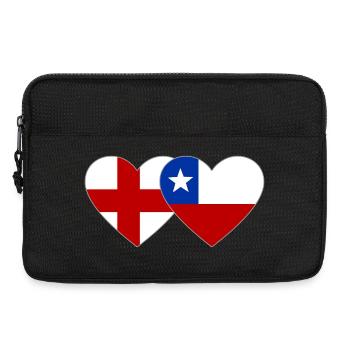 Suède Chili Drapeau Coeur - Sacoche pour ordinateur portable 13 pouces - noir - Devant