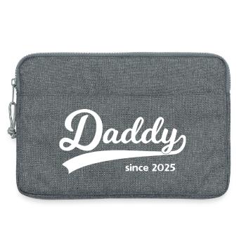 Papa depuis 2025 – Scénario vintage - Sacoche pour ordinateur portable 13 pouces - gris chiné - Devant