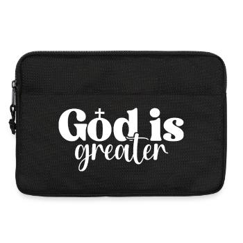 Gott ist größer - Laptoptasche 13" - Schwarz - Vorne
