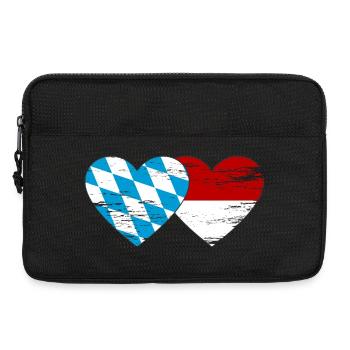 Cœur du drapeau du Bayern Monaco utilisé - Sacoche pour ordinateur portable 13 pouces - noir - Devant