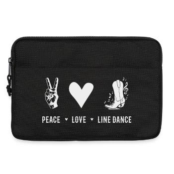 Peace Love Line Dance Leidenschaft Country Dance - Laptoptasche 13" - Schwarz - Vorne