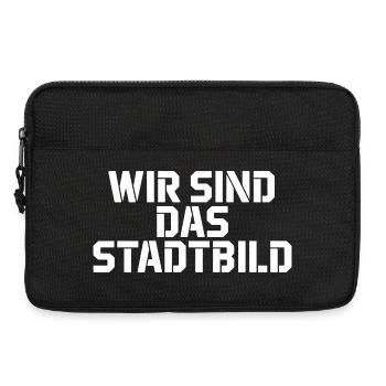 Problem im Stadtbild Lustige Politik Bundeskanzler - Laptoptasche 13" - Schwarz - Vorne